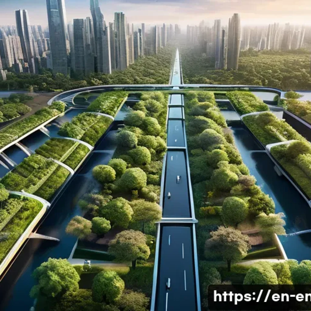 환경 정책과 법률 - **Prompt 1: A Glimpse into a Sustainable Future City**
    "An aerial wide-angle shot of a futuristi...